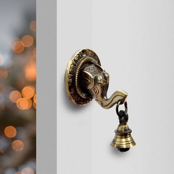 Brass Decorative Elephant Face Wall & Door Bell