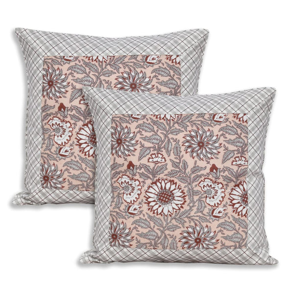 Amber Floral Designa Diwan Set (5 Cushion Cover + 2 Bolster 