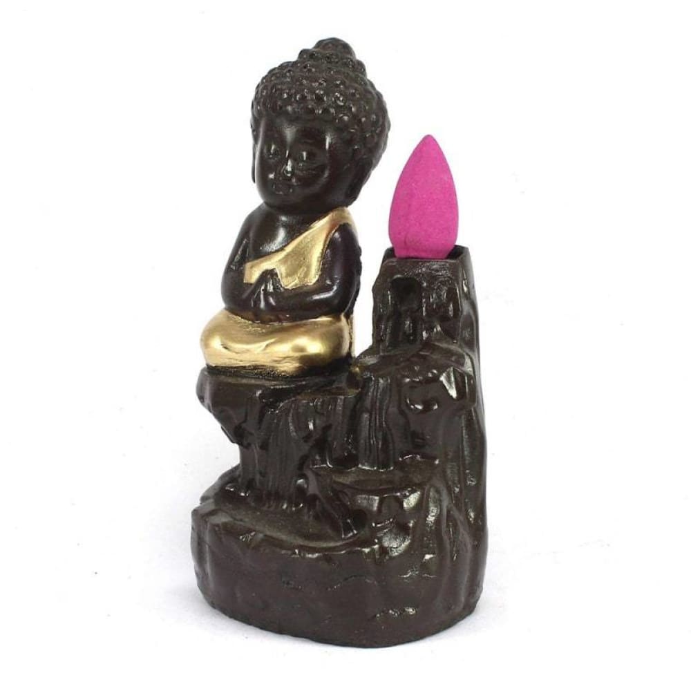 Backflow Incense Burner Homemade Adorable Buddha Statue With