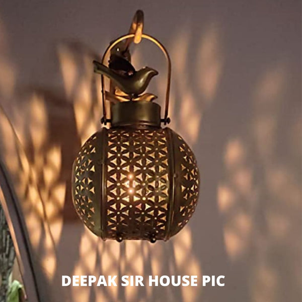 Iron Bird Lantern with Bells and Wall Stand Lantern with 