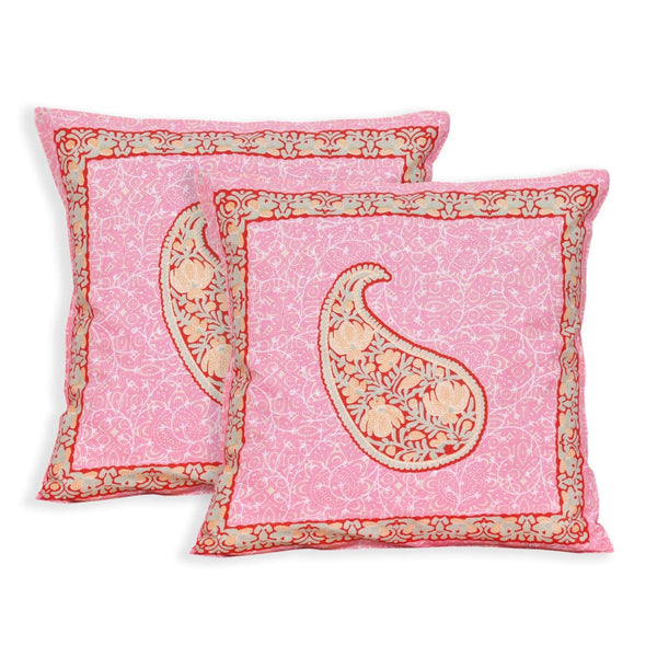 Pink traditional Gumbat Design Set (5 Cushion Cover + 2 