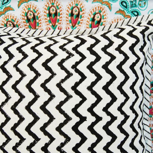 Zigzag Printed Cushion Cover-Set of 02
